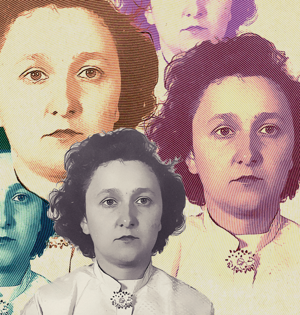 Portraits of Ethel Rosenberg in Different Tones